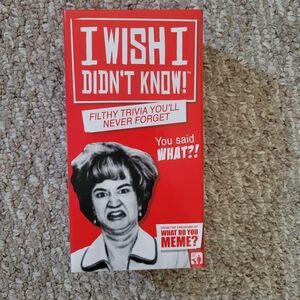I Wish I Didn't Know Card Game - Red